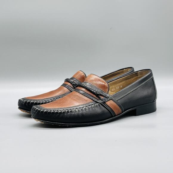 Florsheim Imperial Shoes Mens 9.5 Black Brown Leather Loafers Slip On Dress main image 10